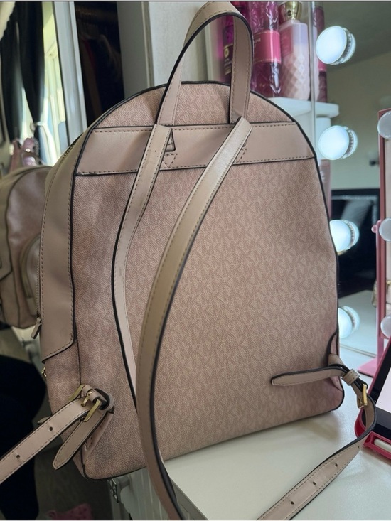 Michael Kors Blush Pink Signature Backpack with Gold Hardware main image 4